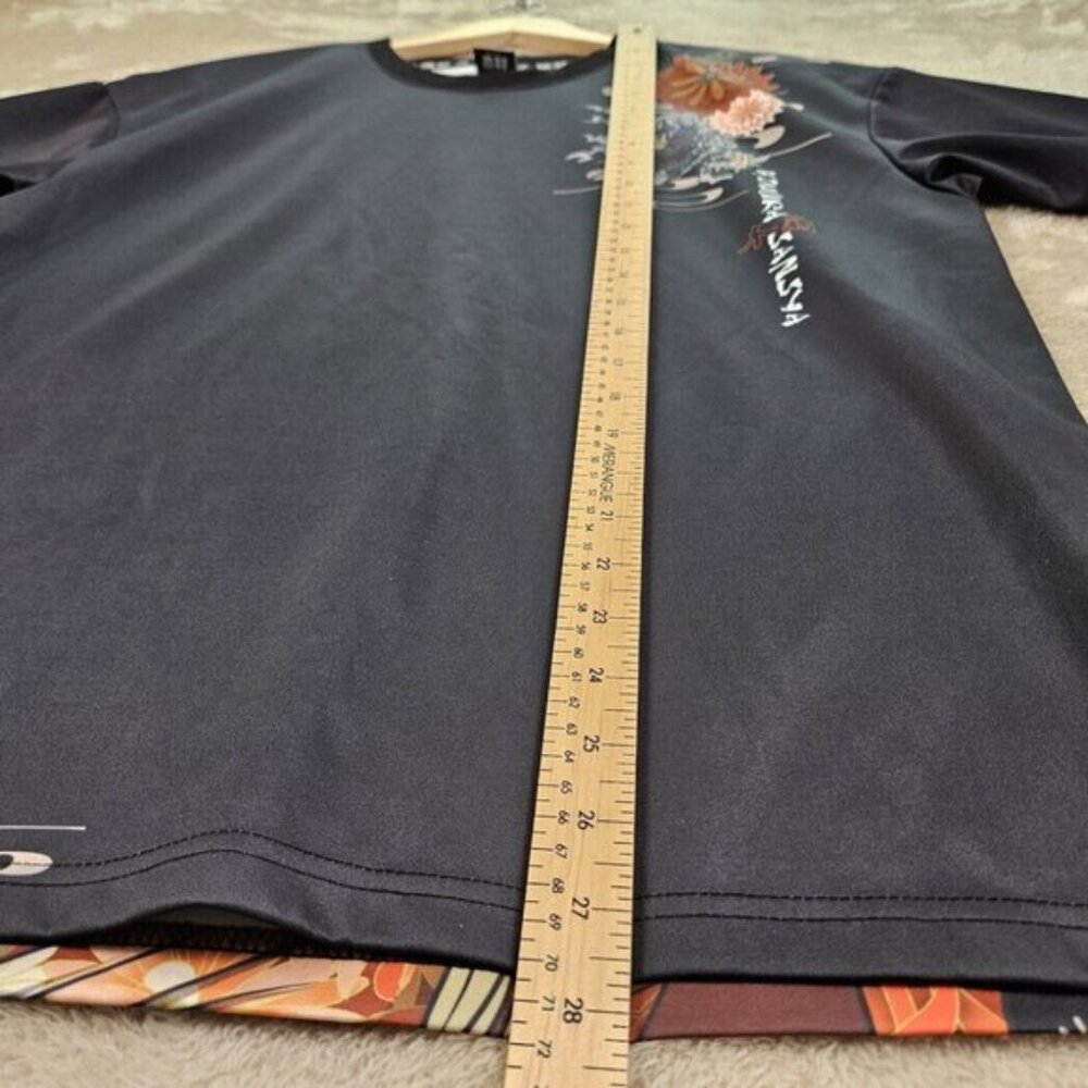 Mulan Samurai Geisha Tattoo Graphic Art Floral Japan Black T-Shirt Men’s Size M - Picture 6 of 11